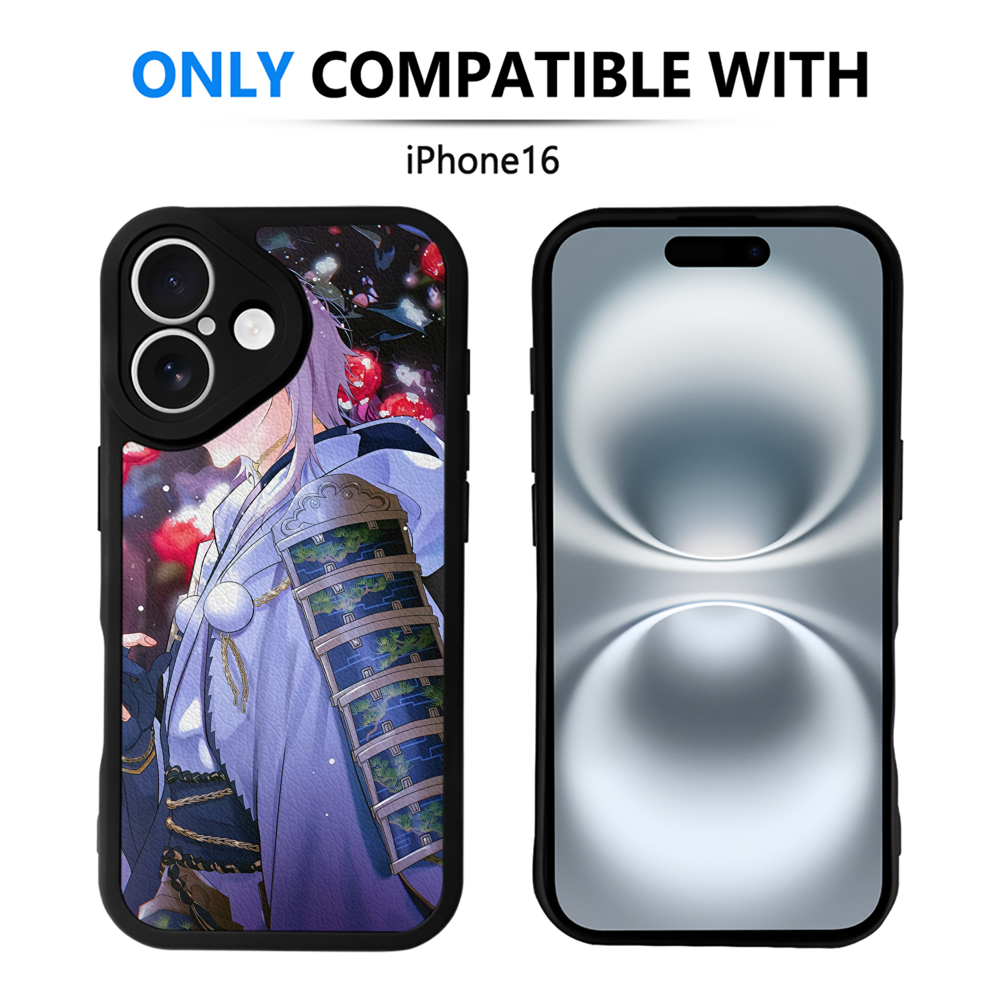 （画像用） 刀剣乱舞 Touken Ranbu 【iPhone 16シリーズ対応】シリコンスマホケース（レザー調） 材質：シリコン